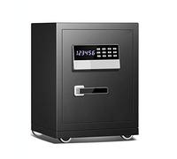 HHRLCH Home Digital Safe Box Safety Money Digital Keypad Boxes Office Digital Safe Box Steel Cash Strong Box with Lock Emergency Keys Cash Jewelry Key for (Color : Black Size : One Size) (Black One