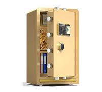 HHRLCH Home Digital Safe Box Wall Mounted Fingerprint Electronic Safe Office Home Steel Safe Box for Cash Keys Passports Valuables Cash Jewelry Key for (Color : Black Size : One Size) (Gold One Size)