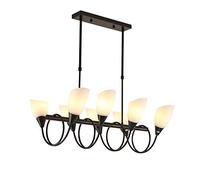 HHRLCH Iron Torch Chandelier Minimalist Black Personality Chandelier Nordic Creative Ceiling Lamp Living Room Dining Room Kitchen Cchandelier Ceiling Lamp 8 (Color : 8 Bul/8 BU