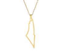 HHRLCH Israel Necklace For Women and Men, Israel Pendant Necklace - Israel Map Pendant Necklaces Country Geography, Necklace For Patriots