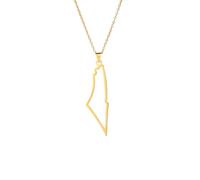 HHRLCH Israel Necklace, Israel Palestine Map Pendant Necklace Country Geography Chain Necklaces for Women Jewelry Gift Wholesale - Israel Necklace, Bring Them Home Dog