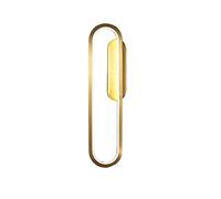 HHRLCH Japanese Style Copper Wall Sconces Metal High-End Long Wall Light -in Salt Lamp Suitable for Bedroom Loft Studyroom Fixture/Brass