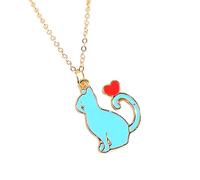 HHRLCH Kitty Necklace For Women and Girls, Cat Heart So Cute Mixed Styles Cat Animal Pendant Necklace Cute Kitty Necklace, Black Cat Necklace For Women, Cat Choker For Women