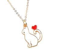 HHRLCH Kitty Necklace For Women and Girls, Cat Heart So Cute Mixed Styles Cat Animal Pendant Necklace Cute Kitty Necklace, Black Cat Necklace For Women, Cat Choker For Women