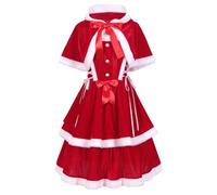 HHRLCH Ladies Medieval Christmas Theme Party Cos Stage Costumes Christmas Dress Historical Style Gown for Themed Feasts Renaissance Fairs or Holiday Themed Balls