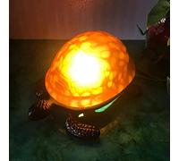 HHRLCH Lamp Brown Turtle Shaped Table Lamp Night Light Stained Glass Decorative Lamp Bedroom Study Lamp
