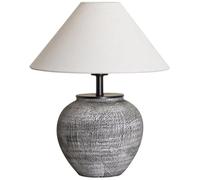 HHRLCH Lamp Ceramic Table Lamps for Living Room Mid Century Table Lamp Distressed White Farmhouse Table Lamp Retro Bedside Lamp Vintage Nightstand Lamp for Bedroom Desk Home Office Decorative