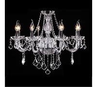 HHRLCH Lamp Crystal Candle Chandelier Raindrop Hanging Light Fixture Adjustable Height Ceiling for Dining Room Corridor Indoor Modernniture/Clear Light/10 Head/Cognac/3 Head/Clear Light/8
