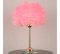 HHRLCH Lamp Fashion Crystal Feather Desk Light Romantic Cozy 's Room Girls Room Desk Lamp Living Room Bedroom Bedside Table Lamp Hotel Front Desk Dessert Shop Coffee Shop Club Decoration