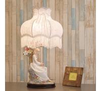 HHRLCH Lamp French Country Table Lamp for Girls Bedroom 26.4" Tall Large Rustic Cottage Coastal Table Lamp Farmhouse Ceramic Nightstand Bedside Lamp Vintage End Desk Lamp for Living Room Home Office