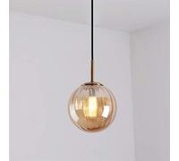 HHRLCH Lamp Water Pattern Glass Light Nordic Bedroom Bedside Small Chandelier Suspension Lamp Single Head Living Room Dining Room Cbar Ceiling/D/C/a