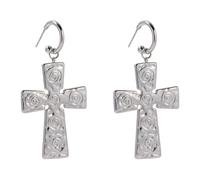 HHRLCH Leather Rope Western Cross Necklace For Women Men, Classic Western Cross Necklace Earrings Set - Cross Necklace, Men's Western Necklace For Birthday Halloween