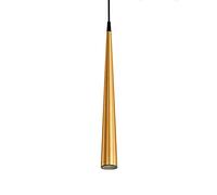 HHRLCH Light Gold Aluminum Long Tube Chandelier Indoor Changing Lamp Adjustable Height Cceiling Downlights Bar Spotlights Bedroom Bedside Light/6000K/Height-27Cm