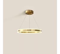 HHRLCH Light Recessed Round Hanging Lamp Creative Minimalist Full Copper Chandelier Ceiling Light Fixture for Kitchen Island Dining Rooms Living Room/40 * 6Cm