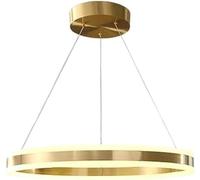 HHRLCH Light Recessed Round Hanging Lamp Creative Minimalist Full Copper Chandelier Ceiling Light Fixture for Kitchen Island Dining Rooms Living Room/60 * 6Cm
