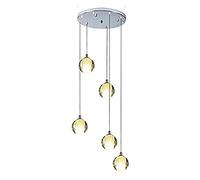 HHRLCH Long Chandeliers Crystal Spiral Raindrop Chandelier Spiral Staircase Cluster Chandelier Ceiling Light Fixture For Hotel Living Room Home Bar Villa Stairs Loft Living Room/Silver Misalmed ARR