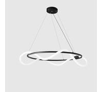HHRLCH Long Line Chandelier Ceiling Light Fixture Restaurant Hanging Lamp Creative Chandelier for Kitchen Island Bar Cafe Dining Room Table/Black/50Cm/Black/90Cm/Black/70Cm