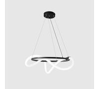 HHRLCH Long Line Chandelier Ceiling Light Fixture Restaurant Hanging Lamp Creative Chandelier for Kitchen Island Bar Cafe Dining Room Table/Black/50Cm/Black/90Cm/Black/50Cm