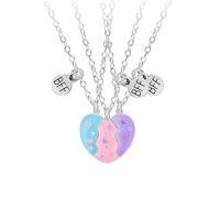 HHRLCH Magnetic Necklace For Women and Men, Half Heart Pendant Lover Heart Necklace Best Friends Pendant Necklace Magnetism Couple, Connecting Necklace, Bestie Necklace