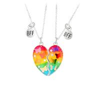 HHRLCH Magnetic Necklace For Women and Men, Half Heart Pendant Lover Heart Necklace Best Friends Pendant Necklace Magnetism Couple, Connecting Necklace, Bestie Necklace