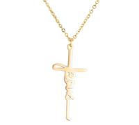 HHRLCH Minimalist Crucifix Necklace Men, Cross Necklace with Jesus On It - Choker Crucifix Pendant For Men, Jesus Cross Necklace For Christmas Thanksgiving Gifts