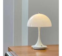 HHRLCH Mushroom Light Table Lamp Wireless Touch Dimmable Battery Mushroom Desk Lamp USB Rechargeable Table Light Retro Bedside Lamp for Bedroom Dining Room Bar 3 Colours