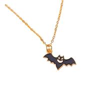 HHRLCH Necklace For Women and Men, Black Halloween Death Bat Cartoon Pendant Necklace, Band Necklace, Scream Necklace Face, BC Necklace
