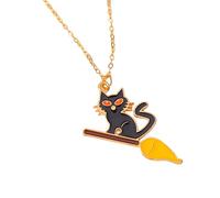 HHRLCH Necklace For Women and Men, Black Halloween Death Bat Cartoon Pendant Necklace, Band Necklace, Scream Necklace Face, BC Necklace