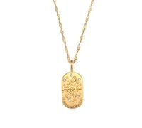 HHRLCH Necklaces For Women and Girls, 12 Constellation Necklace Amulet Vintage Coin Woman'S Pendant, Saturn Necklace, Gemini Aries Pisces Virgo Scorpio Zebra Necklace