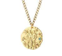 HHRLCH Necklaces For Women and Girls, 12 Constellation Necklace Amulet Vintage Coin Woman'S Pendant, Saturn Necklace, Gemini Aries Pisces Virgo Scorpio Zebra Necklace