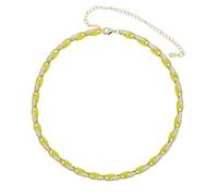 HHRLCH Neon Necklace For Women and Men, 7 Colorful Candy Neon Coffee Beaded Link Chain Rainbow Choker Necklace, Neon Beads Neon Jewelry, Neon Necklaces For Glow Party, Neon Necklaces