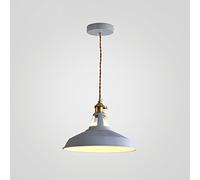 HHRLCH Nordicaron Pot Cover Aluminum Lights 1-Light Metal Ceiling Hanging Lights Lamp Chandelier for Cdining Room Living Room Indoor Device/Grey