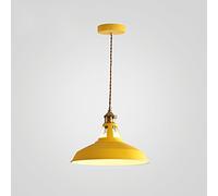 HHRLCH Nordicaron Pot Cover Aluminum Lights 1-Light Metal Ceiling Hanging Lights Lamp Chandelier for Cdining Room Living Room Indoor Device/Yellow