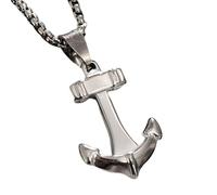 HHRLCH Pirate Necklace For Men and Women, Anchor Chain Necklace Pirates of The Caribbean Sailor Anchor Pendant Jewelry, Skull Necklace Jack Sparrow Accessories