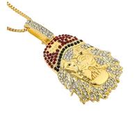 HHRLCH Pirate Necklace For Men and Women, Hip Hop Iced out Sea Anchor Pirate Skull Pendant Necklace For Women Men Long Chain, Skull Necklace Caribbean Pirate Anchor Necklace