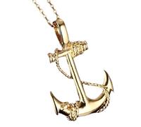 HHRLCH Pirate Necklace For Men and Women, Sword Pirate Necklace Retro Halloween Skull Head Anchor Necklace, Skull Necklace Caribbean Pirate Anchor Necklace
