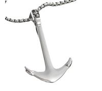 HHRLCH Pirate Necklace For Men and Women, Vintage Charm Pirates of The Caribbean Necklace Jack Sparrow's Skull Pendant Necklace Jewelry, Hollow out Rudder Anchor Pendant Necklace