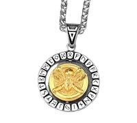 HHRLCH Pirate Necklace For Men and Women, Vintage Charm Pirates of The Caribbean Necklace Jack Sparrow's Skull Pendant Necklace Jewelry, Hollow out Rudder Anchor Pendant Necklace
