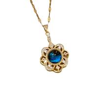 HHRLCH Planet Necklace For Women and Men, Starry Horse Zircon Necklace Shiny Stars Planet Pendant, Pendant with Silver Chain, Necklace, Astronaut Necklace
