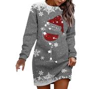 HHRLCH Plus Size Christmas Party Dresses for Women UK Christmas Costume Xmas Dress New Year Dresses Mrs Santa Costume Holiday Clothing