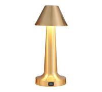 HHRLCH Portable Table Lamp with Touch Sensor & USB Charging Ports - Rechargeable Dimmable Wireless Desk Lamp for Coffee Tables & Restaurants Warm 3000k Color B