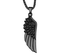 HHRLCH Punk Hiphop Angel Wing Necklace For Women Men, 14K Gold Plated Wing Necklaces - Celtic Nordic Angel Wings Necklace Pendant, Angel Necklaces For Men Birthday Valentine Gifts