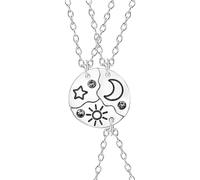 HHRLCH Puzzle Piece Necklace For Women and Men, Sun Moon Cloud Star Pendant Necklace Puzzle Pendant 2/3/4/5 Pieces, Millennium Puzzle Necklace, Couple Necklace Puzzle