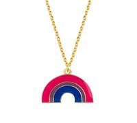 HHRLCH Rainbow Necklace For Women and Men, Transgender Rainbow Pansexual Pride Genderqueer Pride Asexual Pendant Necklace Rainbow Heart Necklace, Rainbow Bridge Necklace
