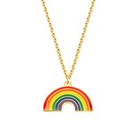 HHRLCH Rainbow Necklace For Women and Men, Transgender Rainbow Pansexual Pride Genderqueer Pride Asexual Pendant Necklace Rainbow Heart Necklace, Rainbow Bridge Necklace