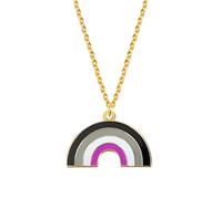 HHRLCH Rainbow Necklace For Women and Men, Transgender Rainbow Pansexual Pride Genderqueer Pride Asexual Pendant Necklace Rainbow Heart Necklace, Rainbow Bridge Necklace