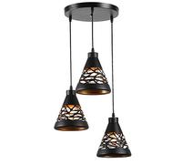 HHRLCH Retro Craft Restaurant Lights Home Creative Living Room Bedroom Decoration Chandelier Personality Bar Cthree Wrought Iron Hanging Lights Anti-Rust Ceiling Lamp D
