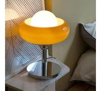 HHRLCH Retroge Table Lamp - Dimmable with Remote Control and Cable 3 Color Temperatures Designer Table Lamp Glass Shade for Bedroom Living Room Children's Room