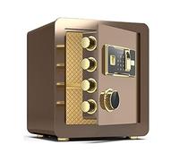 HHRLCH s Fireproof Electronic and Anti-Theft Home Hotel Office File Cabinet Password Fingerprint High Security Storage Height 40cm (Brown Password)