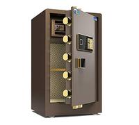 HHRLCH Safe Cash Box High Digital Electronic Steel Keyboard 2 Manual Priority Keys to Protect Home or Business Money Jewelry Passport for Home Office Hotel (Color : Gold Size : 42x38x70cm) (Coffee